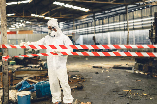 Professional Sewage Cleanup technician working in Mansfield, WA